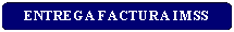 Rect�ngulo: esquinas redondeadas: ENTREGA FACTURA IMSS